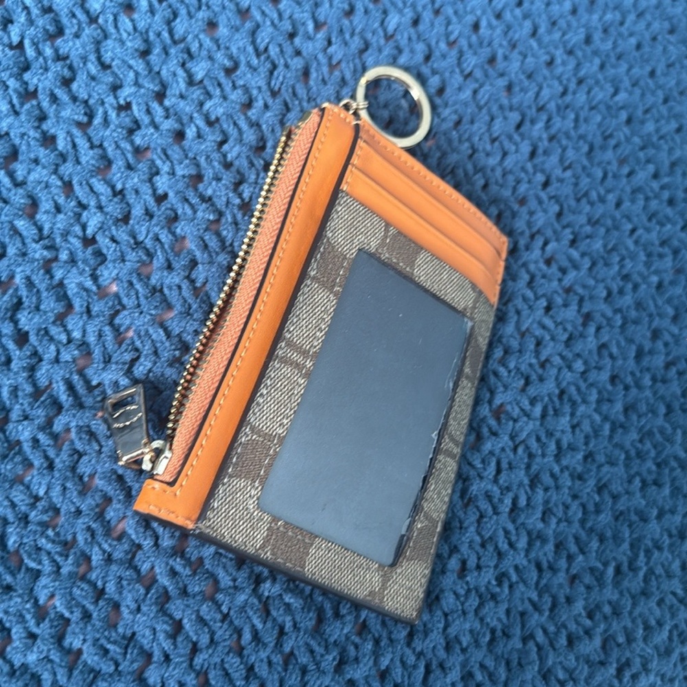 Coach Orange and Brown Card Holder - Picture 6 of 7